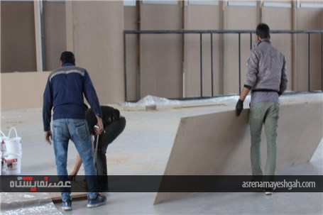 گزارش تصویری از آماده سازی نمایشگاه خودرو شهر آفتاب