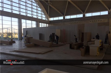 گزارش تصویری آماده سازی بخش خودرو های کلاسیک نمایشگاه خودرو تهران