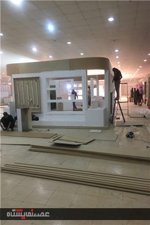 گزارش تصویری از آماده سازی سومین نمایشگاه بین المللی خودرو و قطعات استان هرمزگان