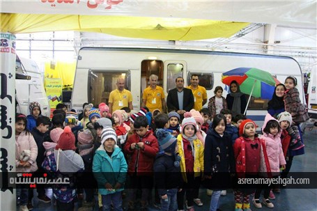 حضوردانش آموزان پیش دبستانی درنمایشگاه کمپینگ،آفرود و کوهنوردی قزوین