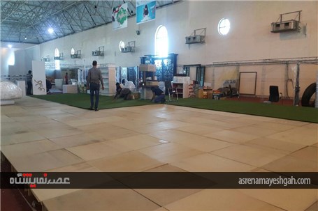 گزارش تصویری از آماده سازی غرفه های نمایشگاه نمایشگاه ساختمان بوشهر
