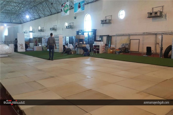 گزارش تصویری از آماده سازی غرفه های نمایشگاه نمایشگاه ساختمان بوشهر