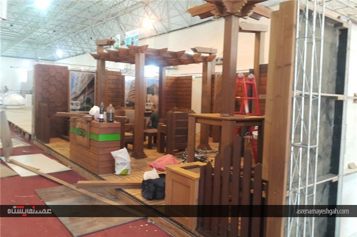 گزارش تصویری از آماده سازی غرفه های نمایشگاه نمایشگاه ساختمان بوشهر