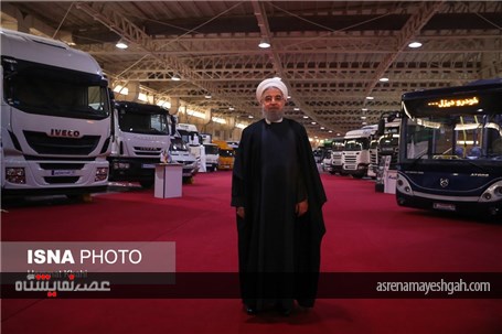 گزارش تصویری بازدید رییس جمهور از نمایشگاه ناوگان حمل و نقل جاده‌ای و درون شهری